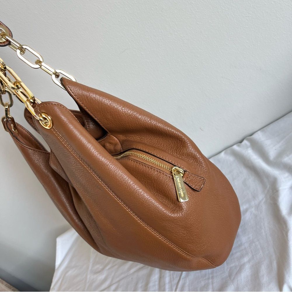 MICHAEL KORS Acorn Shoulder Bag Lillie Fulton Tote Raven Ciara Leather - Picture 11 of 14